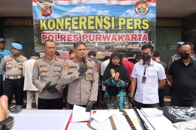 
 Jajaran Satreskrim Polres Purwakarta,Ringkus Belasan Anggota Genk Motor Arabian