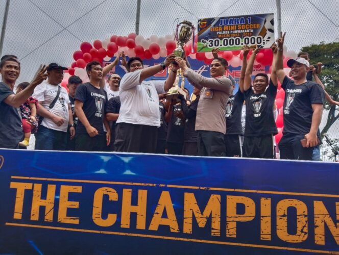 
 Liga Mini Soccer Polres Purwakarta Musim 2022-2023 Resmi Berakhir,Rayon 2 FC Jawaranya