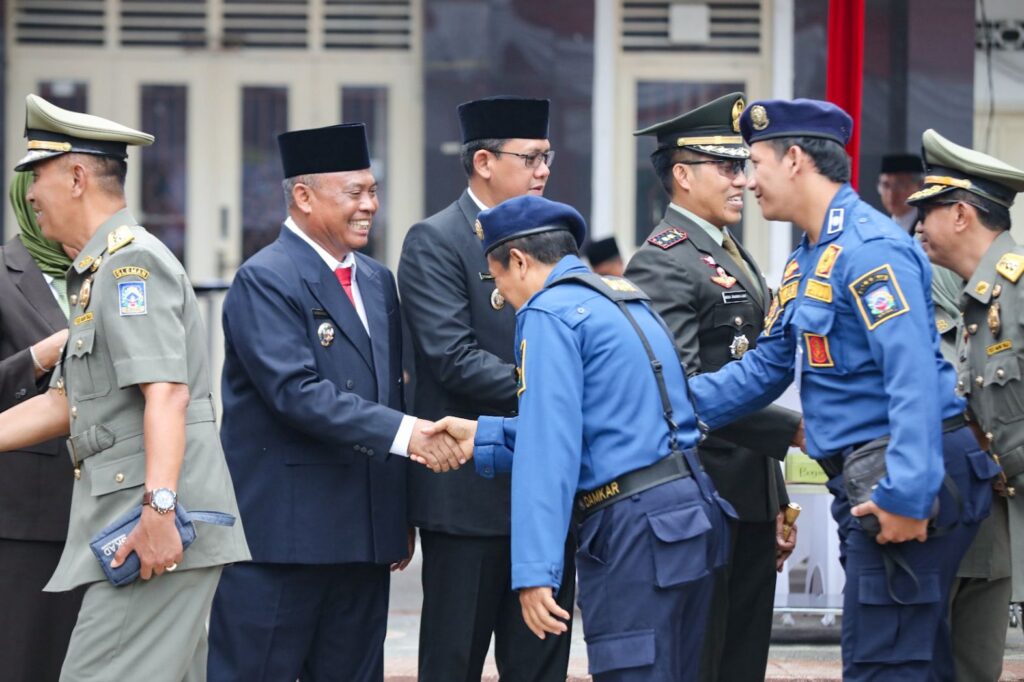 Pemkab Sleman Gelar Upacara Bendera Hari Penegakkan Kedaulatan Negara dan HUT Satpol PP serta HUT Damkar