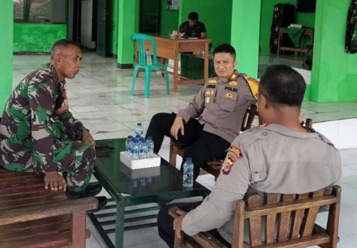 Wujud Sinergitas, Kapolsek bersama Danramil Sukatani Selalu Bersama dalam Kegiatan
