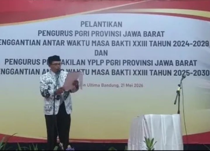 Pelantikan Pengurus PGRI dan YPLP PGRI Jawa Barat Digelar Khidmat di Bandung