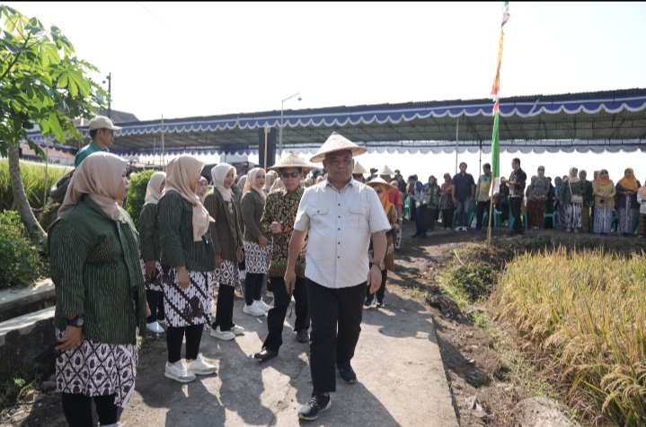 Di Tengah Ancaman Alih Fungsi Lahan, Bupati Sleman Harda Kiswaya Tekankan Pentingnya Regenerasi Petani Lewat Tradisi Wiwitan