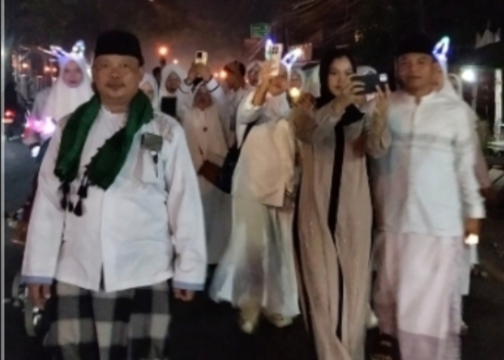 Gandeng Ansor dan Polsek, Pawai Obor Desa Campaka Berlangsung Aman dan Khidmat