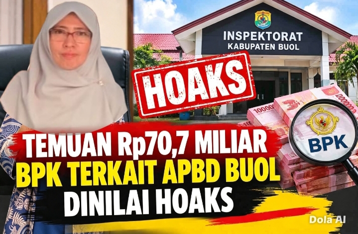 Klaim Temuan BPK Rp70,7 Miliar di Buol Dinilai Hoaks, Inspektorat Ungkap Angka Sebenarnya
