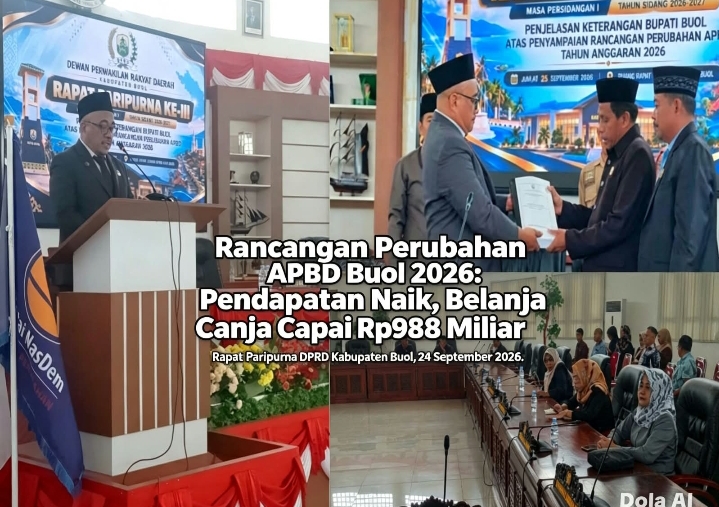 Rancangan Perubahan APBD Buol 2026: Pendapatan Naik Signifikan Menjadi Rp986,40 Miliar